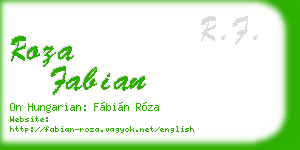 roza fabian business card
